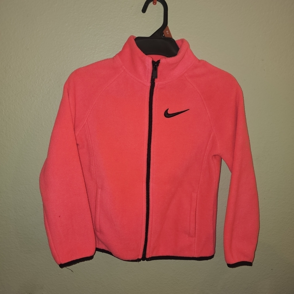 Nike Kids Pink Fleece Jacket - Picture 1 of 7